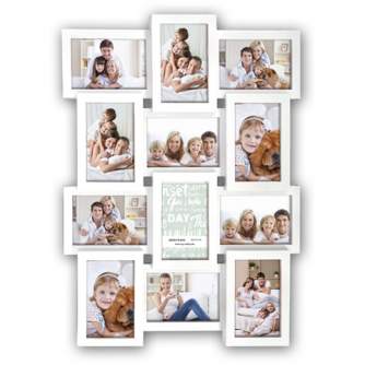 Photo Frames - Zep Collage Photo Frame PI01917 White for 12 Photos - quick order from manufacturer