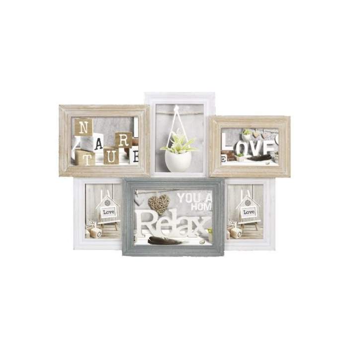 Photo Frames - Zep Wooden Collage Photo Frame TY1449 Vincennes for 6 Photos - quick order from manufacturer