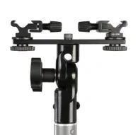 Acessories for flashes - Falcon Eyes Twin Mount Tilting Bracket + 2 x Hotshoe CLD-14A - quick order from manufacturerAcessories for flashes - Falcon Eyes Twin Mount Tilting Bracket + 2 x Hotshoe CLD-14A - quick order from manufacturer