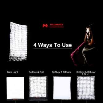 Softboxes - Falcon Eyes Softbox + Honeycomb Grid RX-SB36HC for LED RX-36TDX - quick order from manufacturer