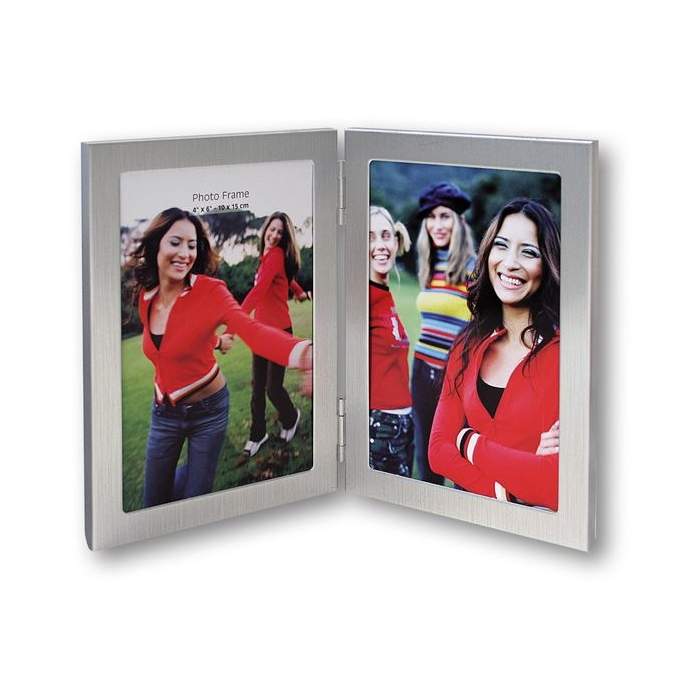 Photo Frames - Zep Double Photo Frame 8702V1 Silver 2x 10x15 cm - quick order from manufacturer