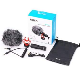 Videokameru mikrofoni - Boya Universal Compact Shotgun Microphone BY-MM1 - купить сегодня в магазине и с доставкой