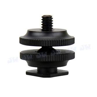 Vairs neražo - Hot shoe adapter screw with two nuts Length: 27.3mm Thread 23mm