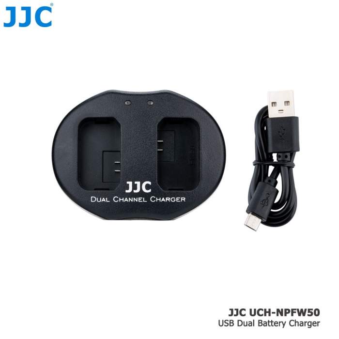 Discontinued - JJC B-NPFW50 USB Dual Battery Charger for Nikon Sony NP-FW50 