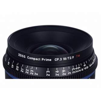 CINEMA Video Lences - ZEISS COMPACT PRIME CP,3 18MM T2,9 PL - quick order from manufacturer