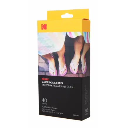 Kodak photo paper + ink cartridge Dock 4x6 80 sheets PHC-80