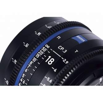 CINEMA Video Lences - ZEISS COMPACT PRIME CP,3 18MM T2,9 SONY E - quick order from manufacturer