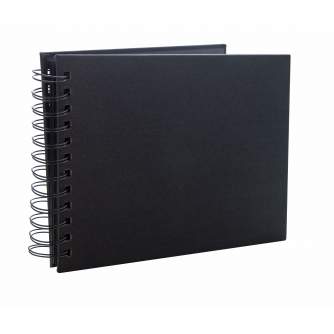 Photo Albums - FOCUS BASE LINE CANVAS WIRE-O 23X17 GREY W, BLACK SHEETS - quick order from manufacturer
