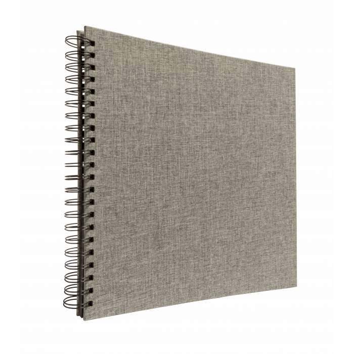 Photo Albums - FOCUS BASE LINE CANVAS WIRE-O 30X30 GREY W, BLACK SHEETS - quick order from manufacturer