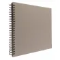 Photo Albums - FOCUS BASE LINE CANVAS WIRE-O 30X30 GREY W, BLACK SHEETS - quick order from manufacturer