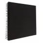 Photo Albums - FOCUS BASE LINE CANVAS WIRE-O 30X30 GREY W, BLACK SHEETS - quick order from manufacturer