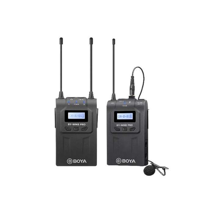 Bezvadu piespraužamie mikrofoni - Boya UHF Lavalier Microphone Wireless BY-WM8 Pro-K1 - ātri pasūtīt no ražotāja