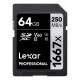 Lexar memory card SDXC 64GB Pro 1667x U3 V60 250MB/s LSD64GCB1667