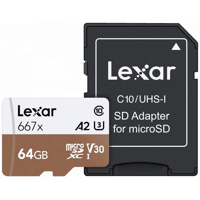 Memory Cards - Lexar memory card microSDXC 256GB Pro 667x U3 V30 + adapter LSDMI256B667A - quick order from manufacturer