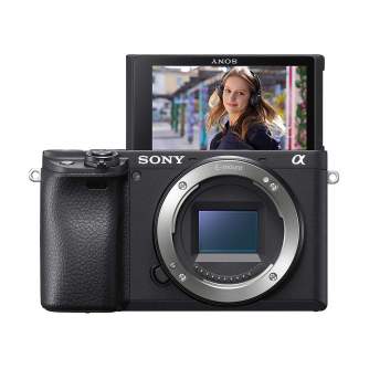 Bezspoguļa kameras - Sony A6400 16-50mm E-mount camera KIT black with APS-C Sensor - perc šodien veikalā un ar piegādi
