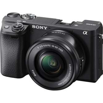 Bezspoguļa kameras - Sony A6400 16-50mm E-mount camera KIT black with APS-C Sensor - perc šodien veikalā un ar piegādi