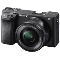Sony A6400 16-50mm E-mount kameras komplekts melns ar APS-C sensoru