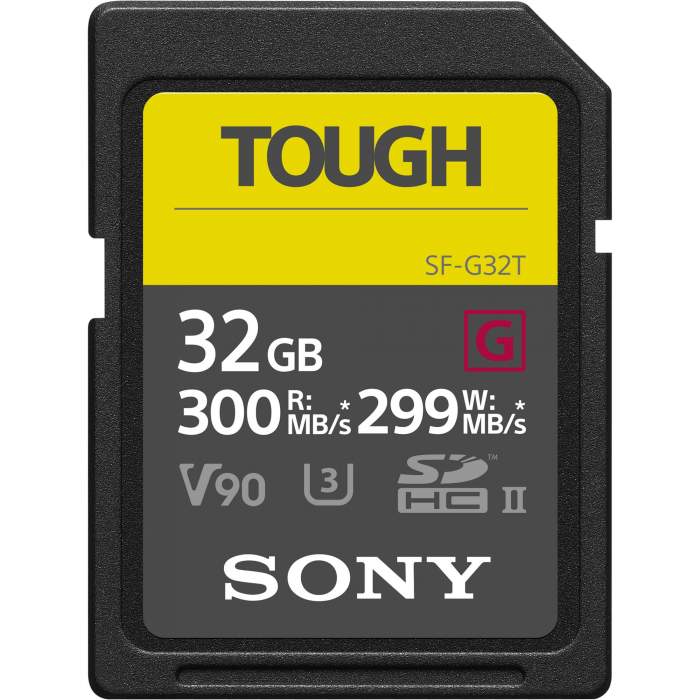 Memory Cards - Sony 32GB SF-G Tough Series UHS-II SDHC Memory Card - quick order from manufacturer