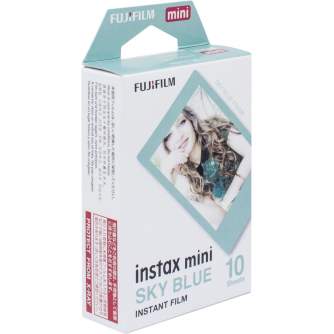 Instantkameru filmiņas - FUJIFILM Colorfilm instax mini SKY BLUE FRAME Film (10 Exposures) - ātri pasūtīt no ražotāja