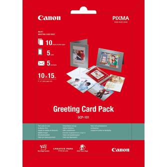 Fotopapīrs printeriem - Canon fotopapīrs GCP-101 10x15 Greeting Card 170g 10 lapas 0775B077 - ātri pasūtīt no ražotāja