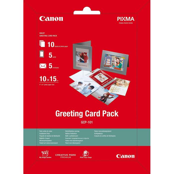 Фотобумага для принтеров - Фотобумага Canon GCP-101 10x15 Greeting Card 170г 10 листов 0775B077 - быстрый заказ от производителя