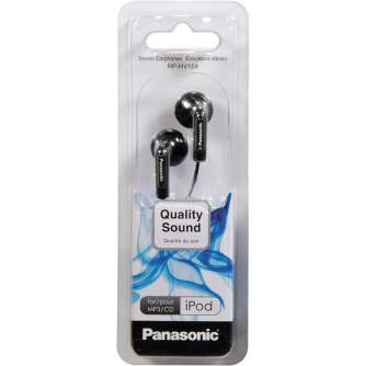 Headphones - Panasonic earphones RP-HV154E-K, black - quick order from manufacturer