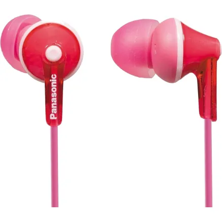 Panasonic RP-HJE125E-P Earphones, Pink, 739067