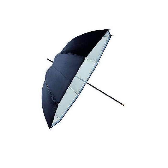 Umbrellas - Falcon Eyes Umbrella URN-48TSB1 Transparent White + Silver/Black Cover 122 cm - quick order from manufacturer