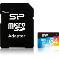 Discontinued - Silicon Power memory card microSDXC 64GB Superior Pro Color U3 + adapterDiscontinued - Silicon Power memory card microSDXC 64GB Superior Pro Color U3 + adapter