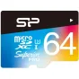Vairs neražo - Silicon Power atmiņas karte microSDXC 64GB Superior Pro Color U3 + adapteris