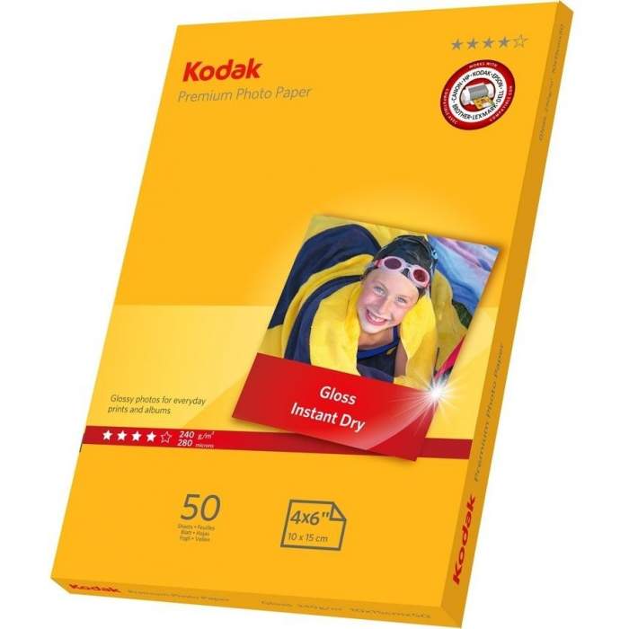 Photo paper for printing - Kodak photo paper 10x15 240g Glossy 50 lehte - buy today in store and with delivery