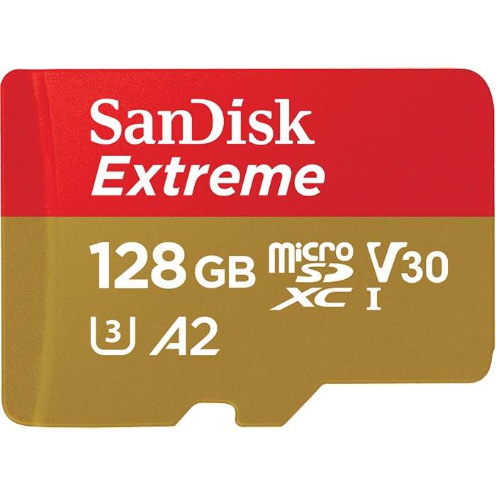 Atmiņas kartes - Sandisk memory card microSDXC 128GB Extreme Action A2 SDSQXA1-128G-GN6AA - perc šodien veikalā un ar piegādi