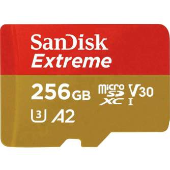 Atmiņas kartes - SanDisk memory card microSDXC 256GB Extreme V30 A2 - ātri pasūtīt no ražotāja