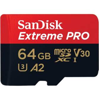 Vairs neražo - SanDisk Extreme PRO microSDXC UHS-I V30 A2 170MB/s 64GB (SDSQXCY-064G-GN6MA)