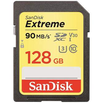 Memory Cards - SanDisk memory card SDXC 128GB Extreme Video V30 90MB/s - quick order from manufacturer