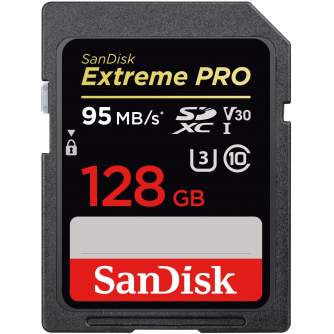 Memory Cards - SanDisk memory card SDXC 128GB Extreme Pro 95MB/s V30 - quick order from manufacturer
