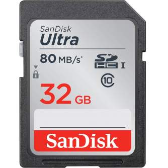Memory Cards - Sandisk memory card SDHC 32GB Ultra 80MB/s Class 10 UHS-I - quick order from manufacturer