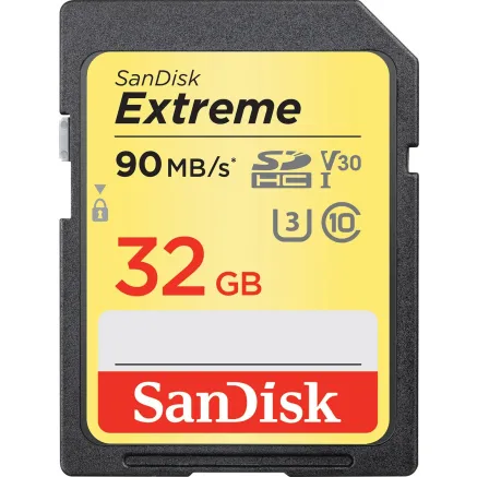 SanDisk atmiņas karte SDHC 32GB Extreme V30 90MB/s