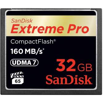 Atmiņas kartes - SanDisk Extreme PRO CompactFlash Card 160MB/s 32GB - ātri pasūtīt no ražotāja