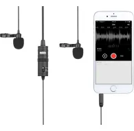 Boya Dual Lavalier microphone for Smartphone, DSLR, Camcorders, PC