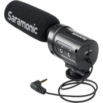 Videokameru mikrofoni - Saramonic SR-M3 virzītais mikrofons + vējsargs Furry M3-WS - ātri pasūtīt no ražotāja
