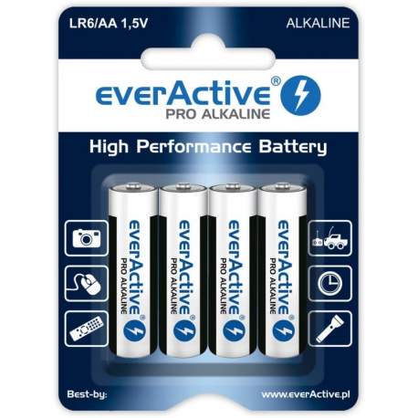 Батарейки и аккумуляторы - Alkaline batteries LR03 everActive Pro Alkaline LR03 4xAAA - купить сегодня в магазине и с доставкой