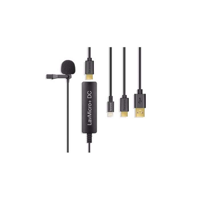 Microphones - SARAMONIC LAVMICRO+DC lavalier mic iOS Android & iPhone 15 MAC/PC - quick order from manufacturer