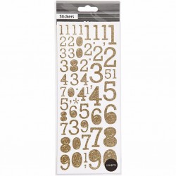 Photography Gift - FOCUS GLITTERSTICKERS GOLD NUMBERS - quick order from manufacturer