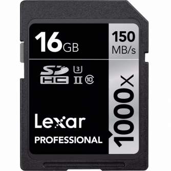 Memory Cards - LEXAR PRO 1000X SDHC UHS-II U3 (V60) R150/W90 32GB (V30) R150/W75 - quick order from manufacturer
