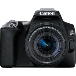 Spoguļkameras - Canon EOS 250D + 18-55mm IS STM Kit, melns - perc šodien veikalā un ar piegādi