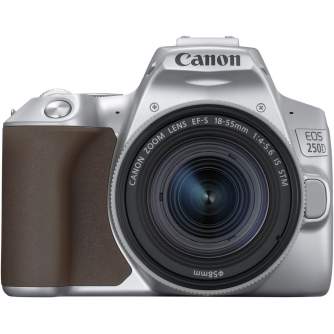 Spoguļkameras - Canon EOS 250D + 18-55mm IS STM Kit, sudrabots - ātri pasūtīt no ražotāja