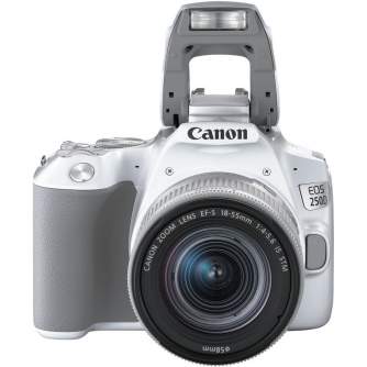 Spoguļkameras - Canon EOS 250D + 18-55mm IS STM Kit, balts - ātri pasūtīt no ražotāja