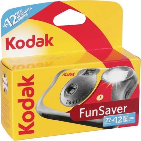 Filmu kameras - KODAK FUNSAVER 27+12 vienreizējās lietošanas fotoaparāts - perc šodien veikalā un ar piegādi