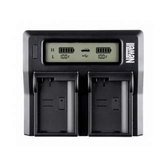 Chargers for Camera Batteries - Newell DC-LCD two-channel charger for DMW-BLF19E batteries - quick order from manufacturer